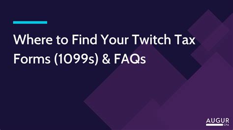 Twitch 1099 Tax Form: How to Find & FAQs